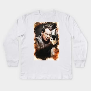 Jack Bauer Portrait Kids Long Sleeve T-Shirt